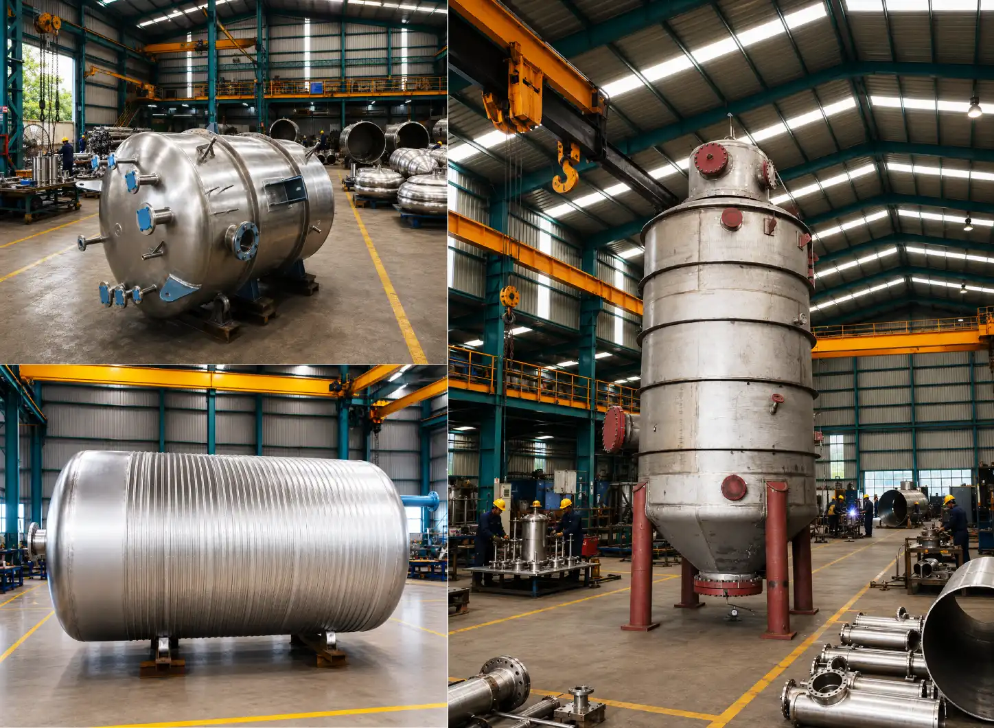 Custom industrial process vessel manufactured by Fabri-Tek Engineers