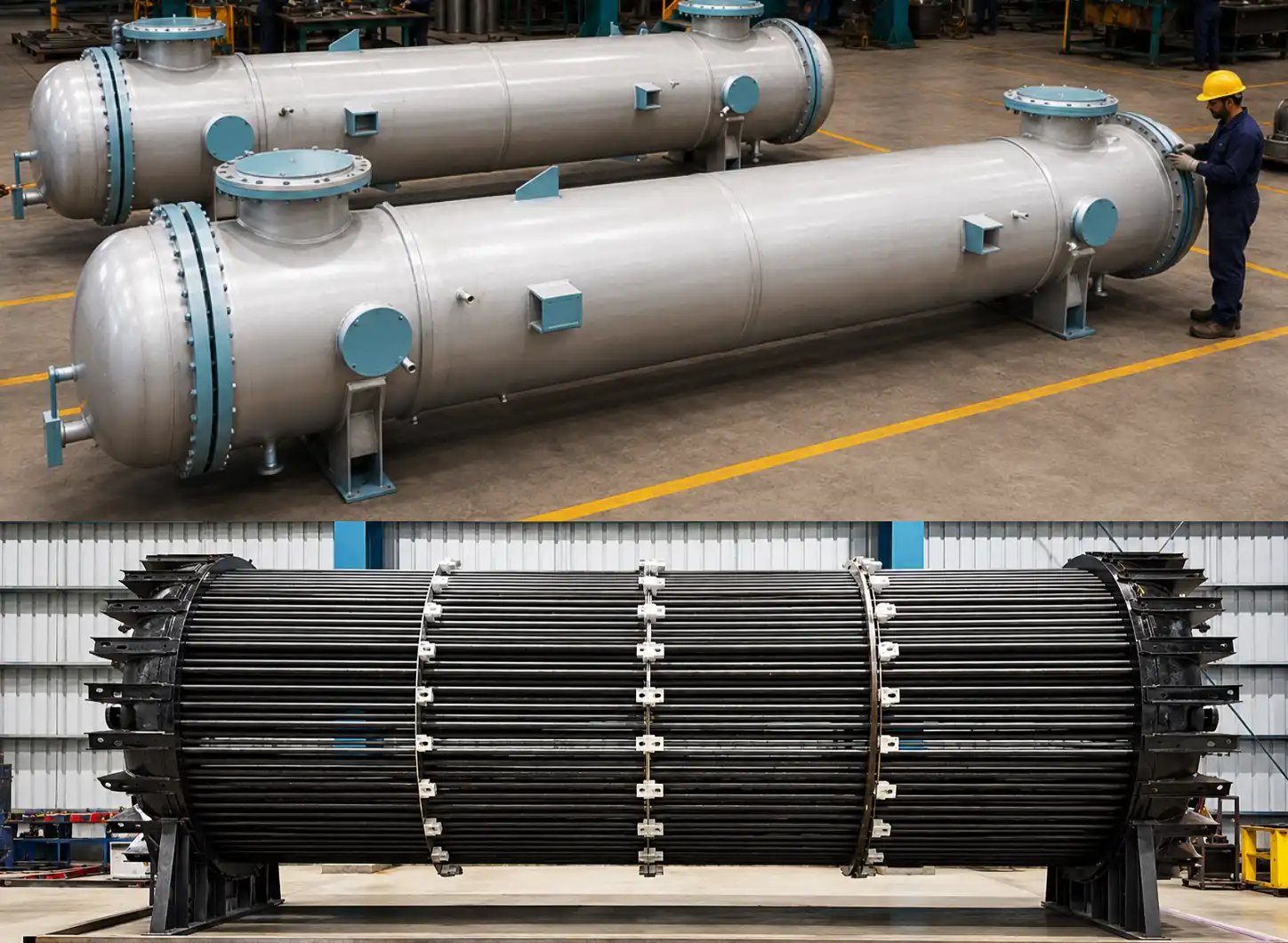 Shell and tube heat exchanger manufactured by Fabri-Tek Engineers